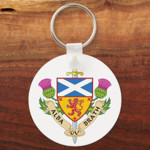 Alba Gu Bràth Scottish Heritage Crest Inspired Keychain