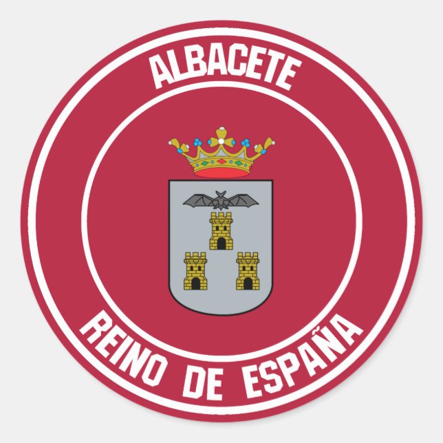 Albacete Round Emblem Classic Round Sticker (Front)