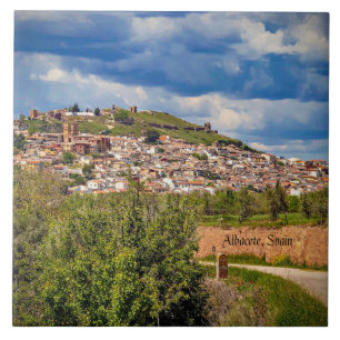 Albacete, Spain cityscape photograph, Tile