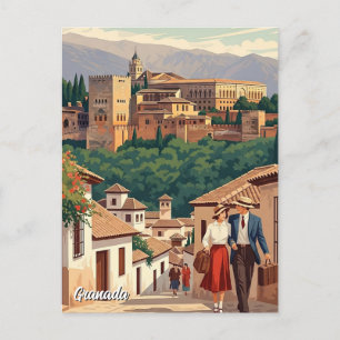 Albaicin Granada Spain Travel Postcard