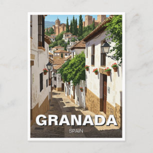 Albaicin Granada Spain Travel Postcard
