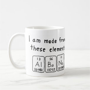 Albana periodic table name mug