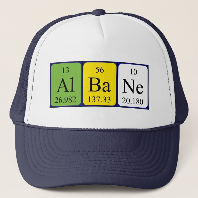 Albane periodic table name hat (Front)