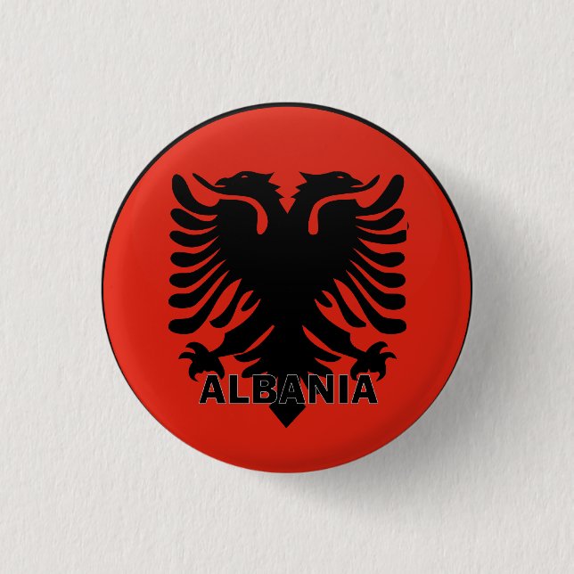 Albania 1 Inch Round Button (Front)