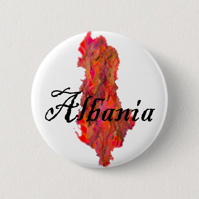 Albania 2 Inch Round Button (Front)