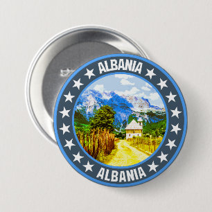 Albania 3 inch round button