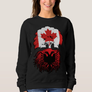 Albania Albanian Canadian Canada Tree Roots Flag Sweatshirt
