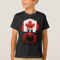 Albania Albanian Canadian Canada Tree Roots Flag