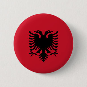 Albania - Albanian Flag 2 Inch Round Button