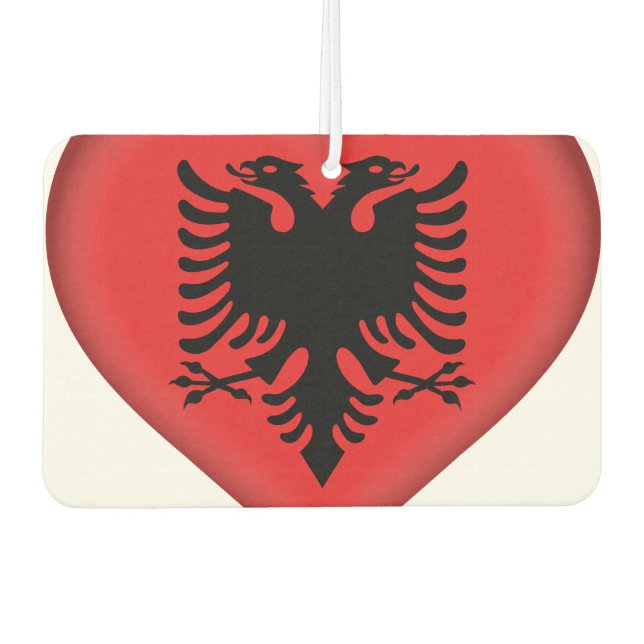 Albania (Albanian) Flag Air Freshener (Front)