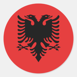 Albania (Albanian) Flag Classic Round Sticker