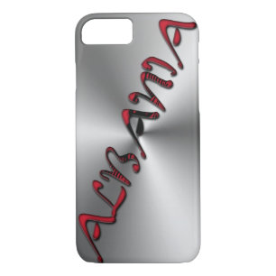 Albania Albanian Flag Colour Typography Silver Case-Mate iPhone Case