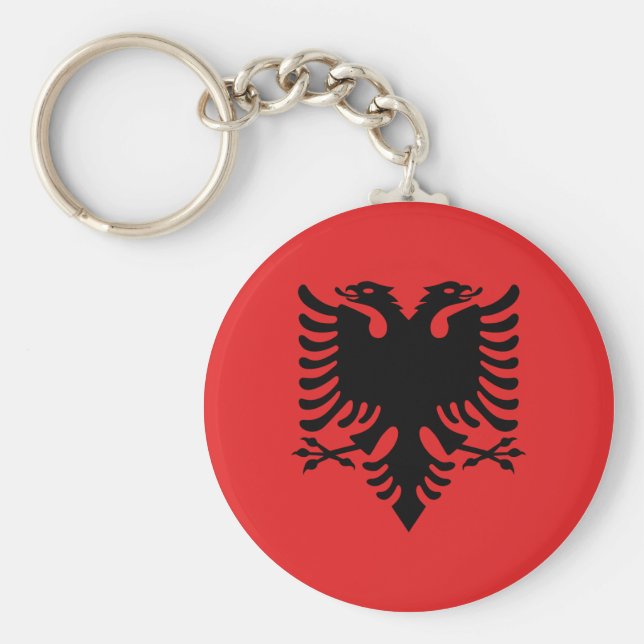 Albania (Albanian) Flag Keychain (Front)