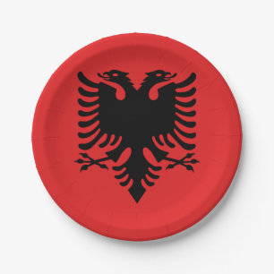 Albania (Albanian) Flag Paper Plate