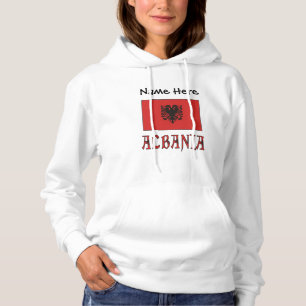 Albania Albanian Flag Personalized  Hoodie