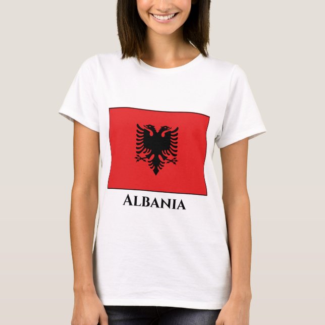 Albania (Albanian) Flag T-Shirt (Front)