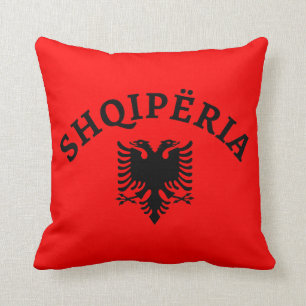 Albania and eagle - Shqiperia dhe shqiponja Throw Pillow