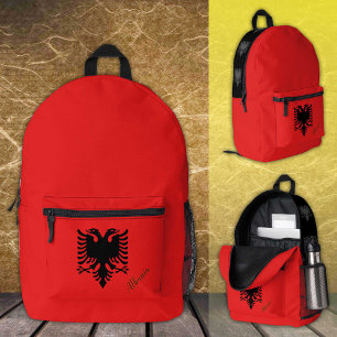 Albania, backpack, Albanian Flag, Eagle / Custom Printed Backpack