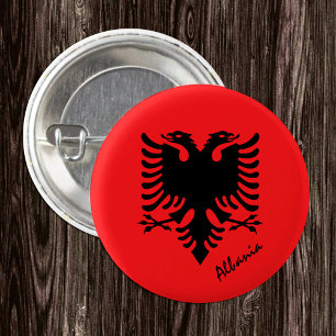 Albania button, patriotic Albanian Flag fashion 1 Inch Round Button
