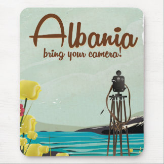 Albania Camera Vintage travel poster Mouse Pad