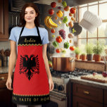 Albania Chefs Apron, Albanian Flag Apron<br><div class="desc">Personalized Albania Chefs Kitchen Apron featuring patriotic styling with Albanian Flag together with easily customized "person" name. Perfect gift for Albanian patriots / traditional cuisine  - love my country,  mothers day,  barbecue,  holiday house,  sports fans</div>