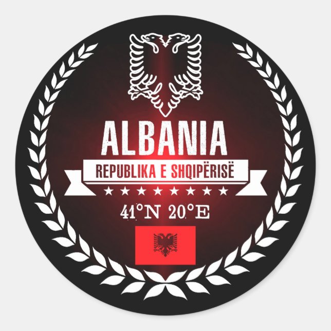 Albania Classic Round Sticker (Front)