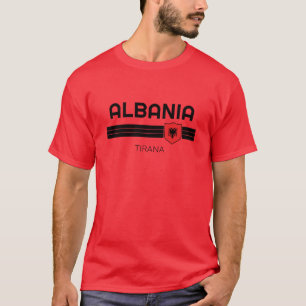 Albania Custom City Patriotic Flag Football Travel T-Shirt