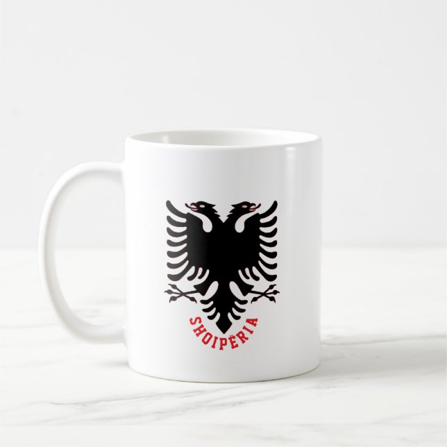 Albania Double Headed Eagle Coffee Mug (Left)