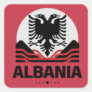 Albania European Union Square Sticker