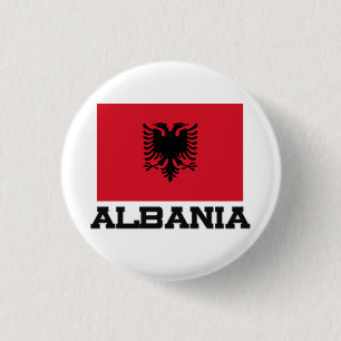 Albania Flag 1 Inch Round Button