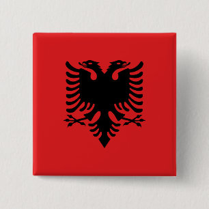 Albania Flag 2 Inch Square Button