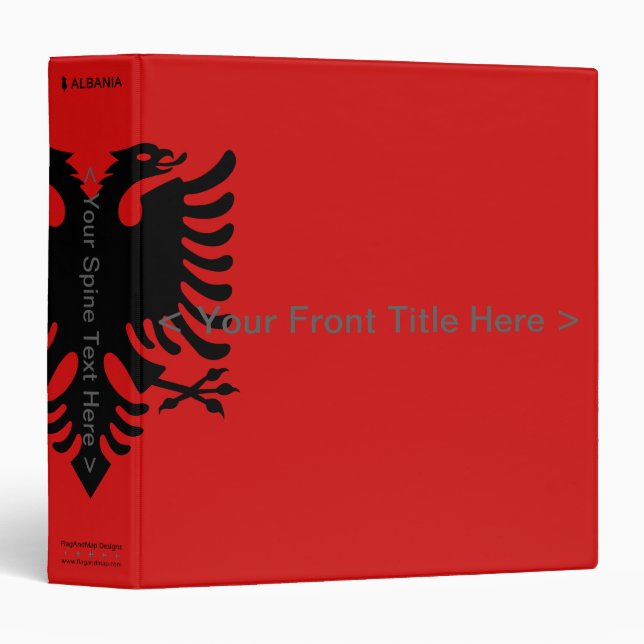 Albania Flag Binder (Front/Spine)