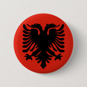 albania flag button