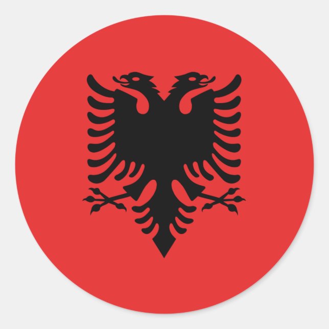 Albania Flag Classic Round Sticker (Front)