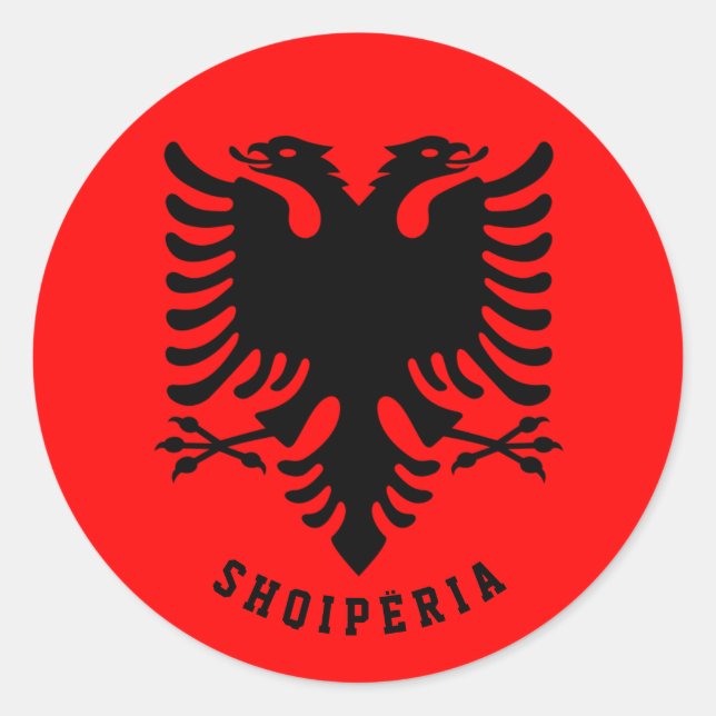 Albania Flag Classic Round Sticker (Front)