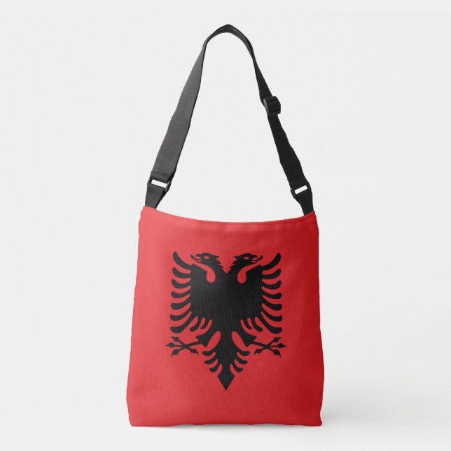 Albania Flag Crossbody Bag (Front)