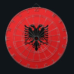 Albania Flag Dartboard<br><div class="desc">Albania Flag</div>