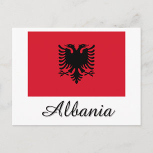 Albania Flag Design Postcard