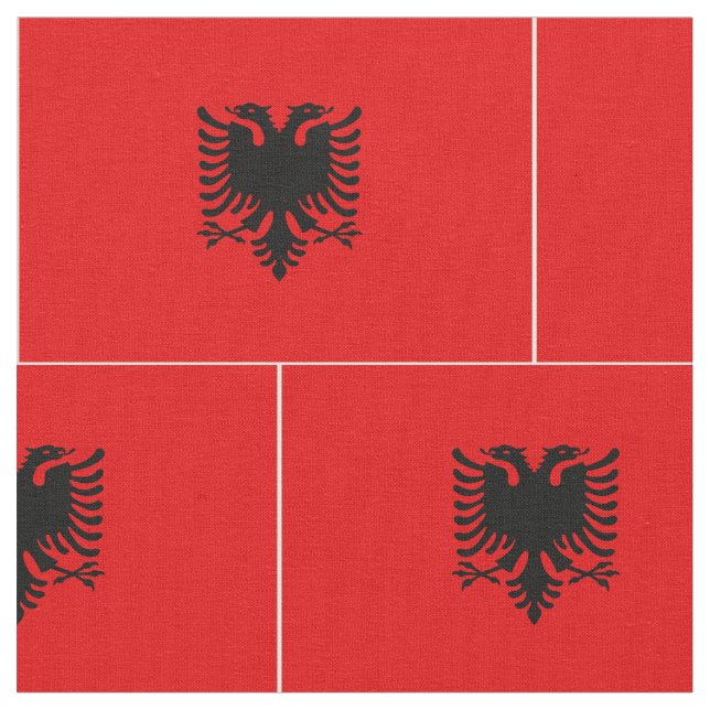 Albania Flag Fabric (Close Up)