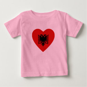 Albania Flag Heart T-Shirt