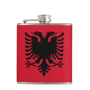 Albania Flag Hip Flask