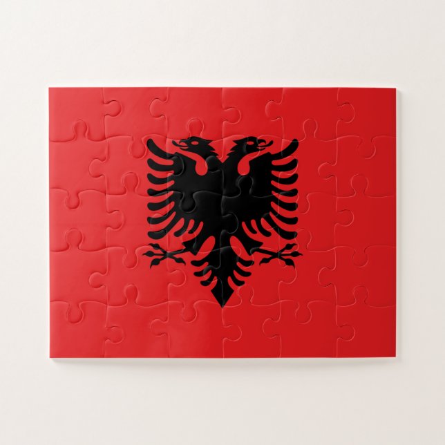 Albania Flag Jigsaw Puzzle (Horizontal)