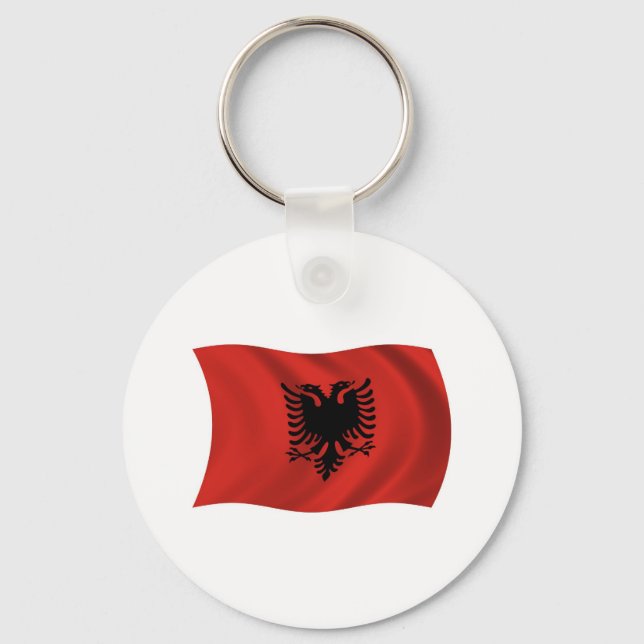 Albania Flag Keychain (Front)