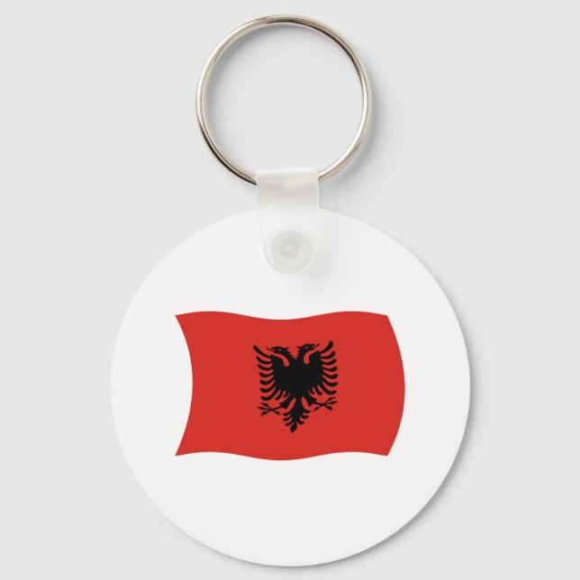 Albania Flag Keychain (Front)