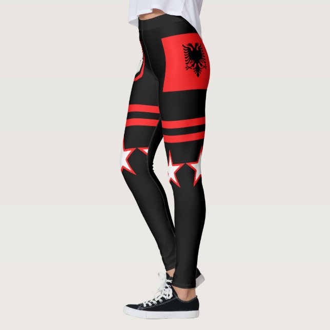 Albania Flag Leggings (Left)