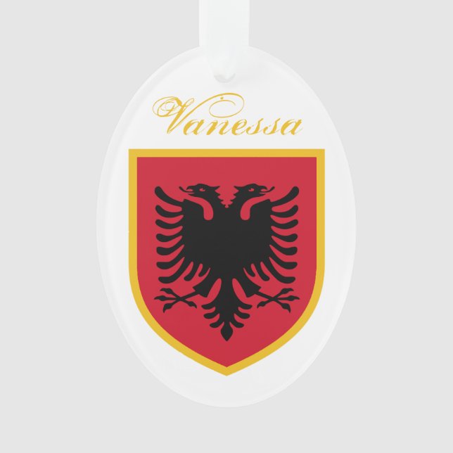 Albania Flag Ornament (Front)