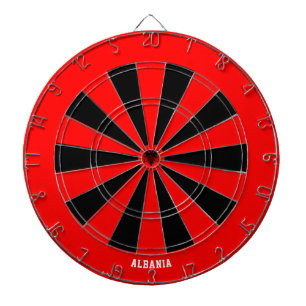 Albania Flag Patriot's Bullseye Dartboard
