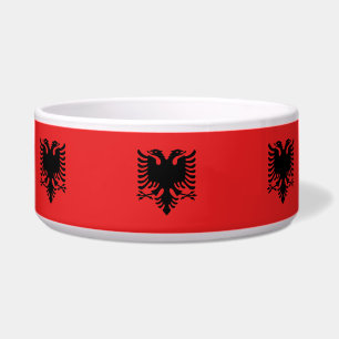 Albania Flag Pet Bowl