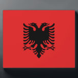 Albania Flag Plaque<br><div class="desc">Celebrate with a touch of Albanian pride using our exclusive plaque featuring the flag of Albania! Crafted with meticulous attention to detail, this plaque is more than just a decorative item; it’s a tribute to Albanian heritage and cultural pride. The design prominently displays the iconic black double-headed eagle on a...</div>