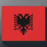 Albania Flag Plaque<br><div class="desc">Celebrate with a touch of Albanian pride using our exclusive plaque featuring the flag of Albania! Crafted with meticulous attention to detail, this plaque is more than just a decorative item; it’s a tribute to Albanian heritage and cultural pride. The design prominently displays the iconic black double-headed eagle on a...</div>